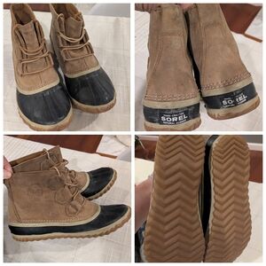 Sorel Women's Black and Brown Waterproof Boots